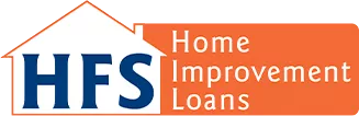 HFS Home Improvement Loans logo with house icon and orange design